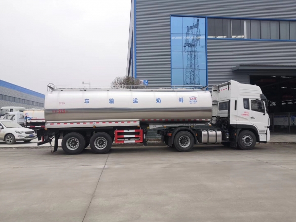 SS 2 axles 27.5m3 fresh milk tank trailer/truck