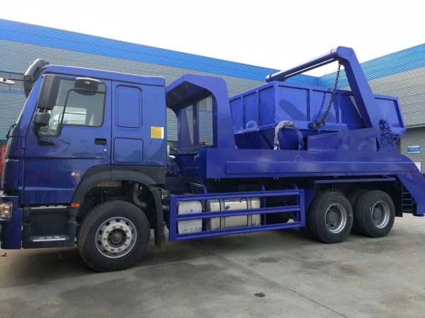 China HOWO 6x4 20t swing arm garbage truck for sale