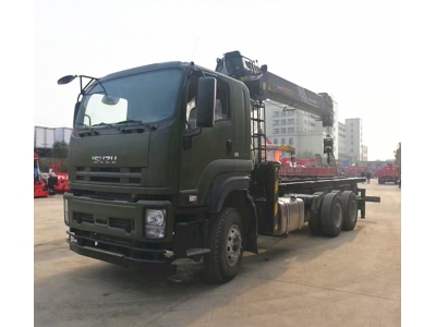 ISUZU 6X4 truck mounted 12t SANY PALFINGER crane