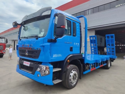 HOWO 4x2 15 tons flatbed truck for excavators loading